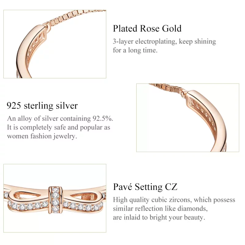 (afbeelding voor) Pandora Style Rose Zoete Strik Bangle - SCB108-C - Bekijken 6