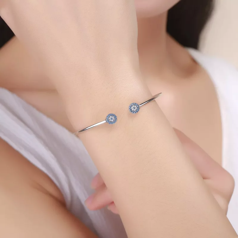 (afbeelding voor) Pandora Style Schijnende sterren Open Bangle - SCB058 - Bekijken 2