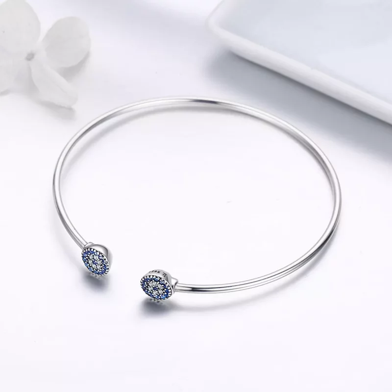 (afbeelding voor) Pandora Style Schijnende sterren Open Bangle - SCB058 - Bekijken 4