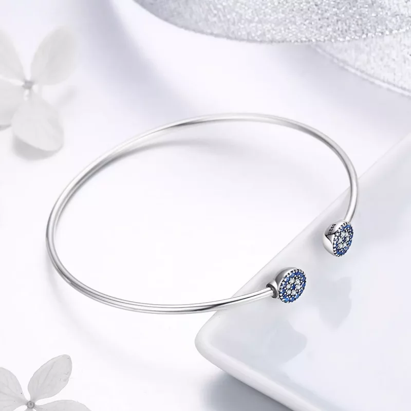 (afbeelding voor) Pandora Style Schijnende sterren Open Bangle - SCB058 - Bekijken 5