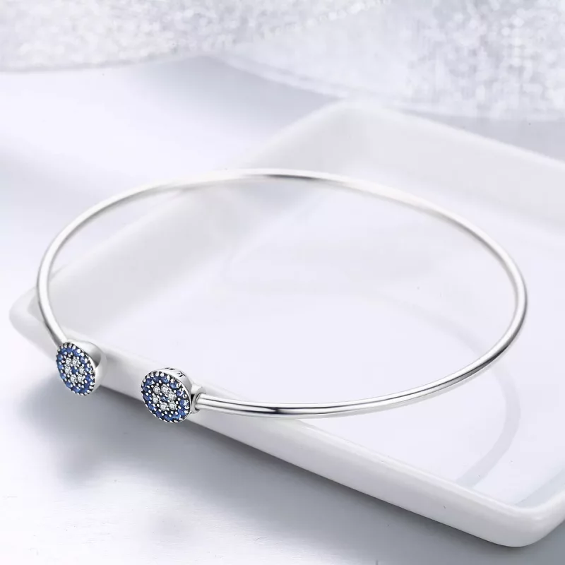 (afbeelding voor) Pandora Style Schijnende sterren Open Bangle - SCB058 - Bekijken 6