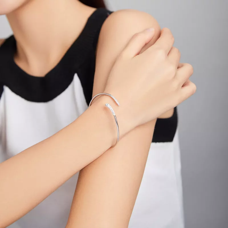 (afbeelding voor) Pandora Style Slang Open Bangle - SCB206 - Bekijken 6