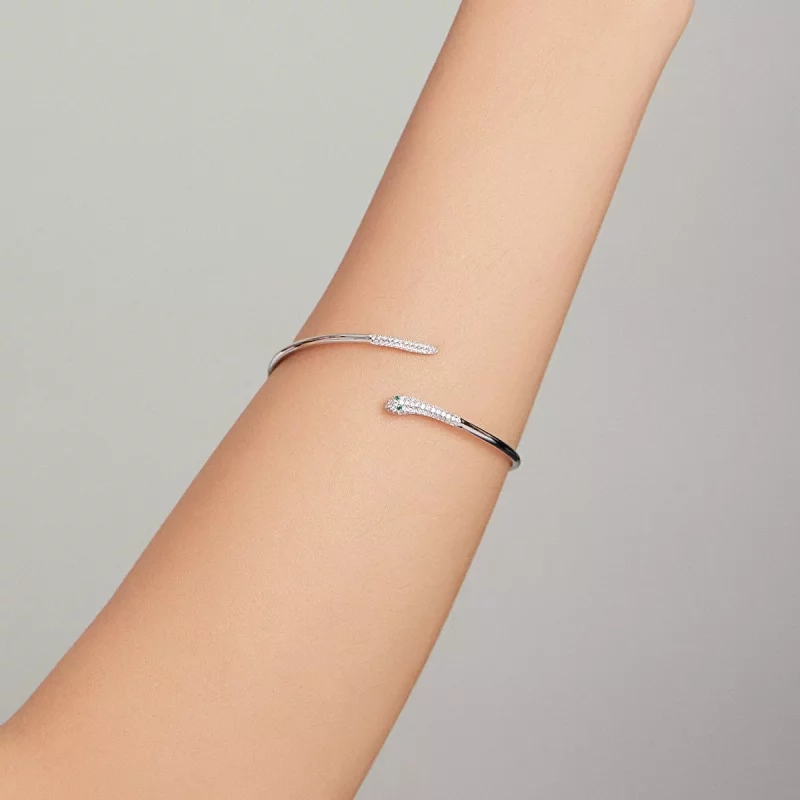 (afbeelding voor) Pandora Style Slang Open Bangle - SCB206 - Bekijken 7