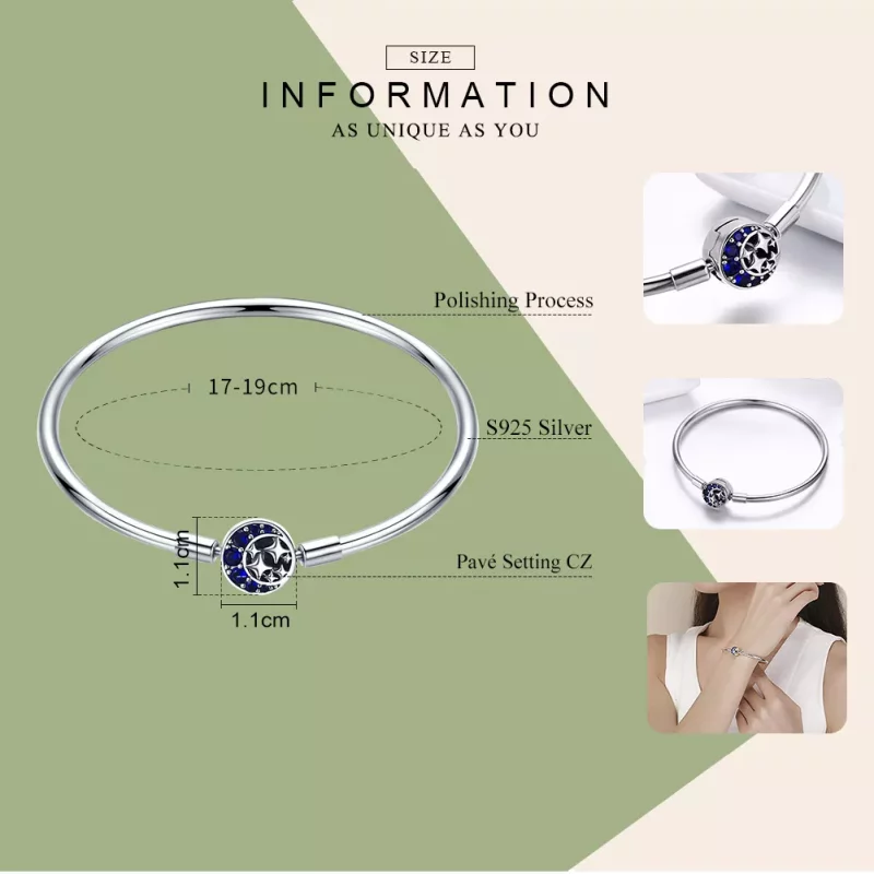 (afbeelding voor) Pandora Style Sterrenhemel Bangle - SCB080 - Bekijken 4