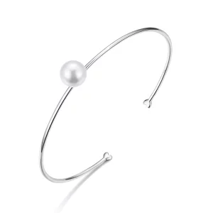 Pandora Style Stille Parel Open Bangle - SCB168 (afbeelding voor) Pandora Style Stille Parel Open Bangle - SCB168