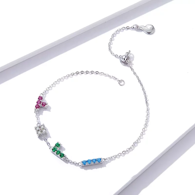 (afbeelding voor) Pandora Style Tetris Armband - BSB040 - Bekijken 3