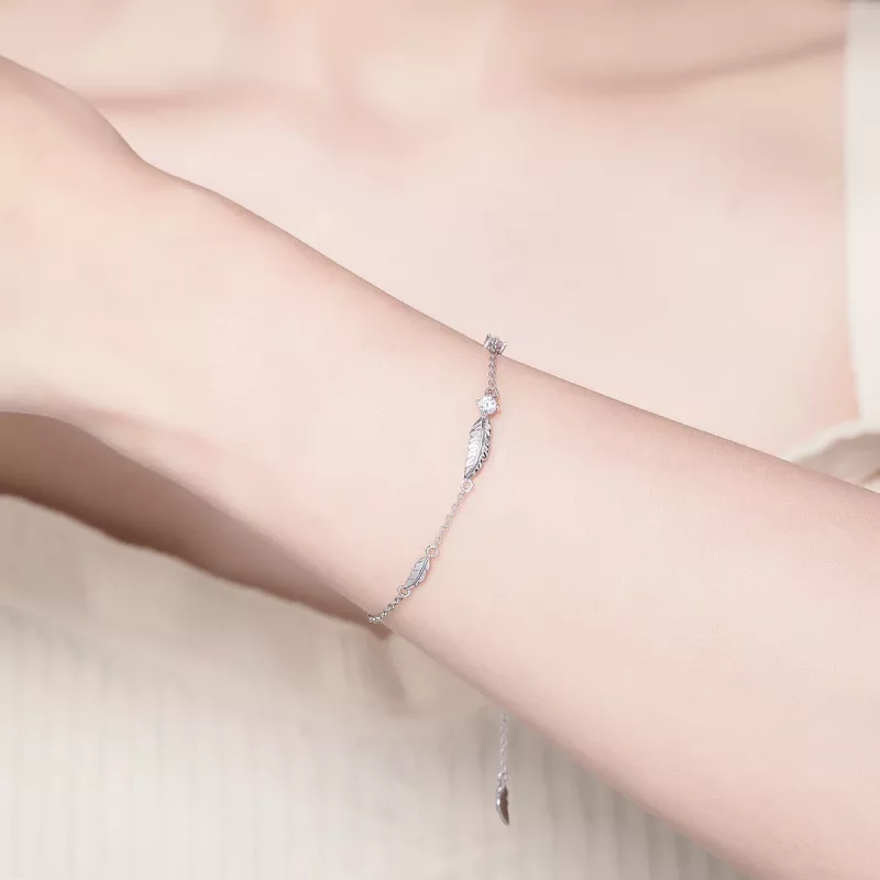 (afbeelding voor) Pandora Style Veer Armband - SCB133 - Bekijken 2