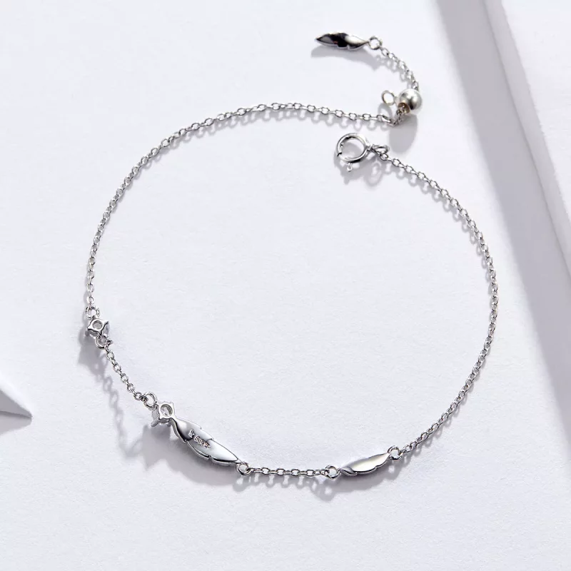 (afbeelding voor) Pandora Style Veer Armband - SCB133 - Bekijken 4