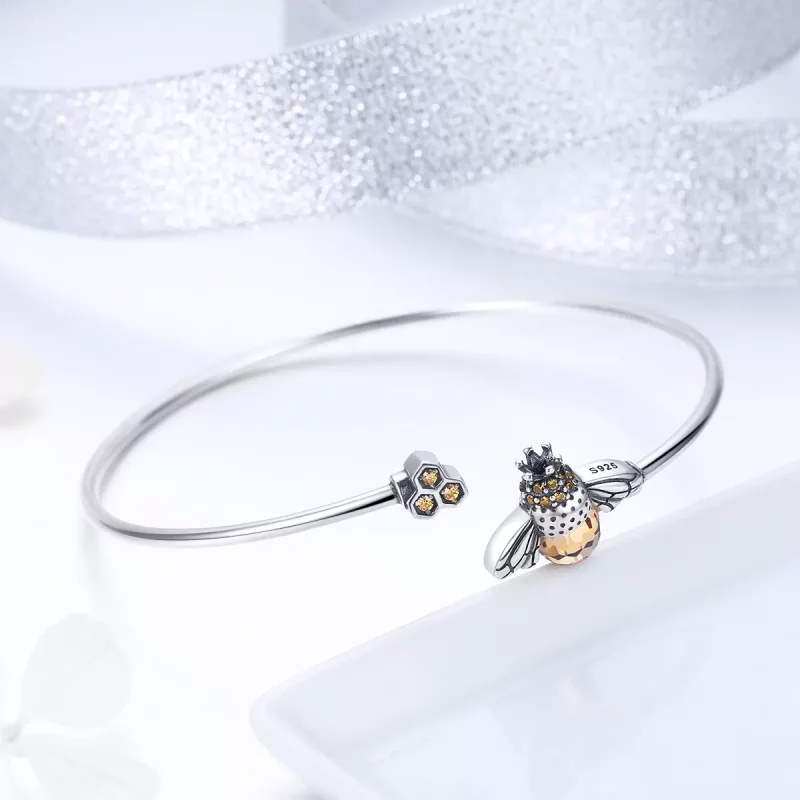 (afbeelding voor) Pandora Style Verhaal van de bij Open Bangle - SCB104 - Bekijken 3