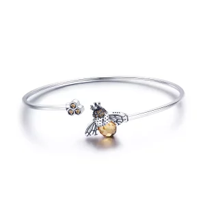 Pandora Style Verhaal van de bij Open Bangle - SCB104 (afbeelding voor) Pandora Style Verhaal van de bij Open Bangle - SCB104