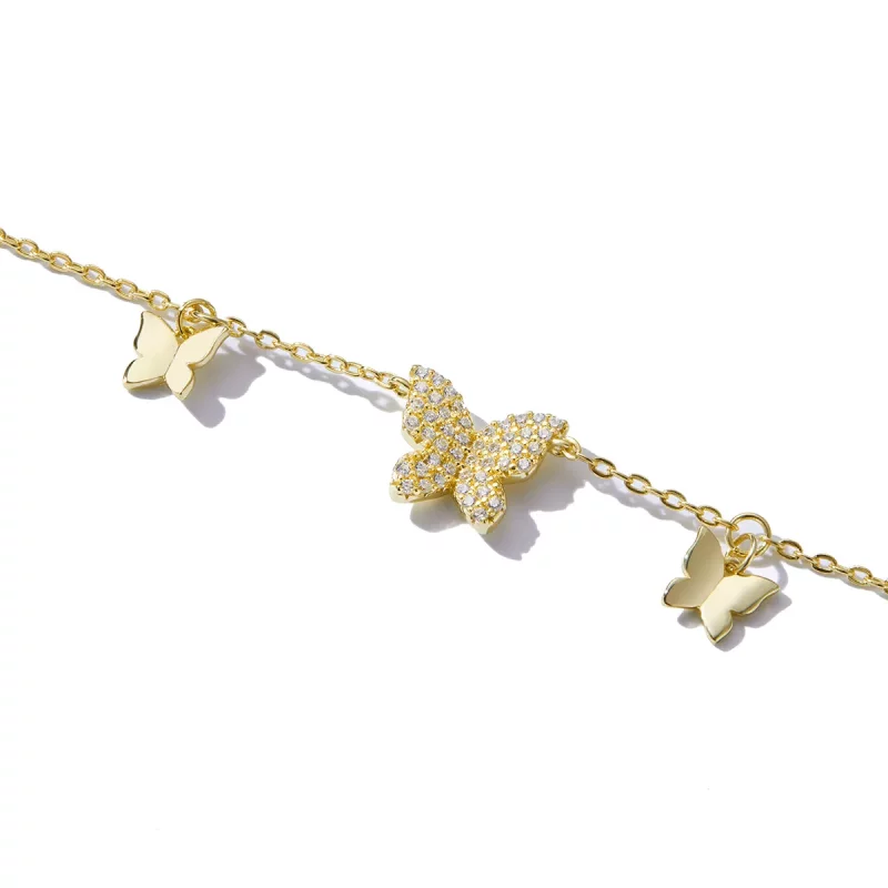 (afbeelding voor) Pandora Style Vlindereffect Armband - BSB064 - Bekijken 3