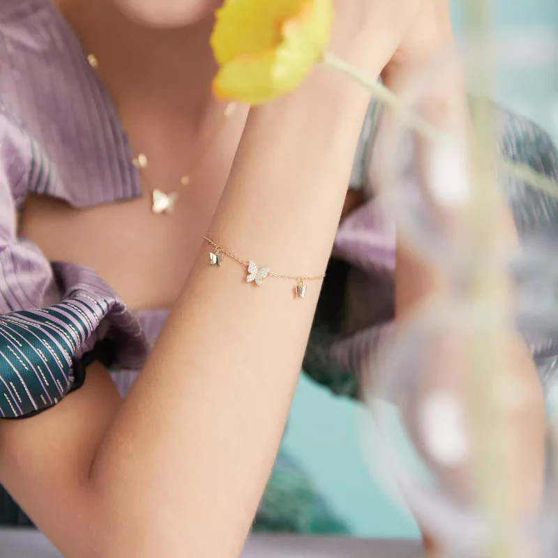 (afbeelding voor) Pandora Style Vlindereffect Armband - BSB064 - Bekijken 4