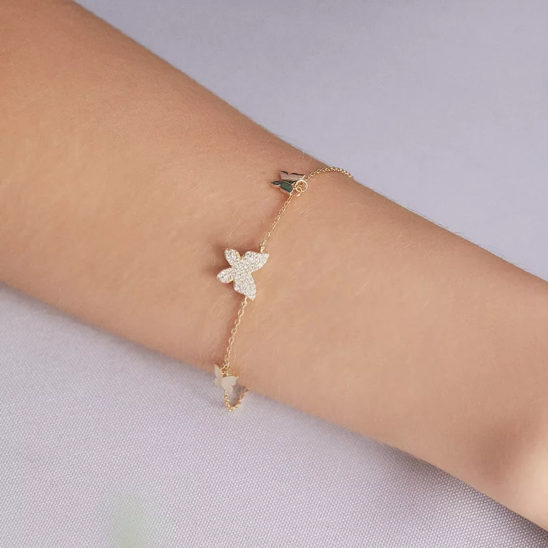 (afbeelding voor) Pandora Style Vlindereffect Armband - BSB064 - Bekijken 5