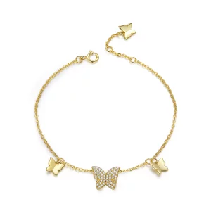 (afbeelding voor) Pandora Style Vlindereffect Armband - BSB064
