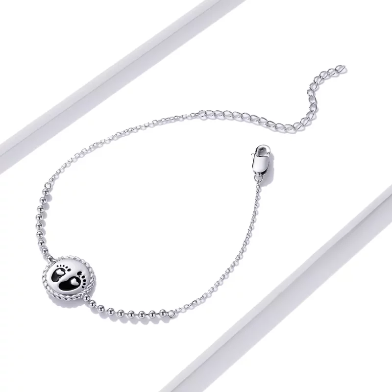 (afbeelding voor) Pandora Style voetafdruk Sliding Armband - SCB209 - Bekijken 2