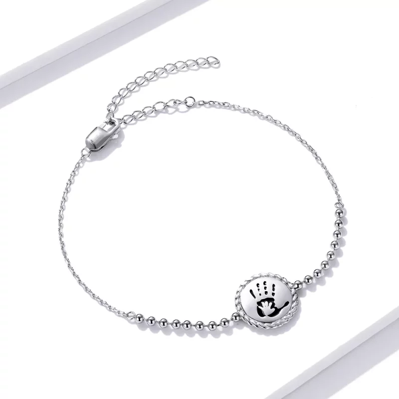 (afbeelding voor) Pandora Style voetafdruk Sliding Armband - SCB209 - Bekijken 3