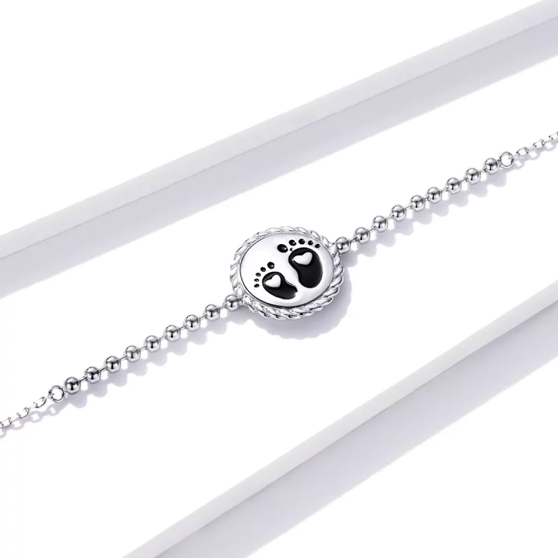 (afbeelding voor) Pandora Style voetafdruk Sliding Armband - SCB209 - Bekijken 4