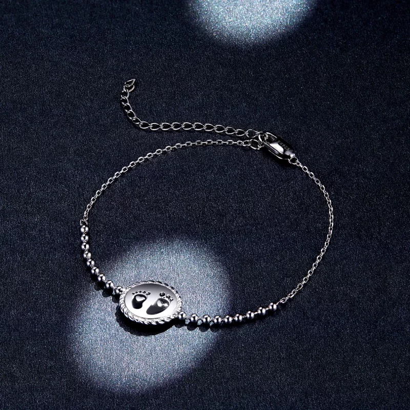 (afbeelding voor) Pandora Style voetafdruk Sliding Armband - SCB209 - Bekijken 5