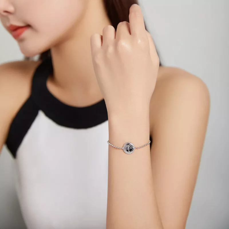 (afbeelding voor) Pandora Style voetafdruk Sliding Armband - SCB209 - Bekijken 7