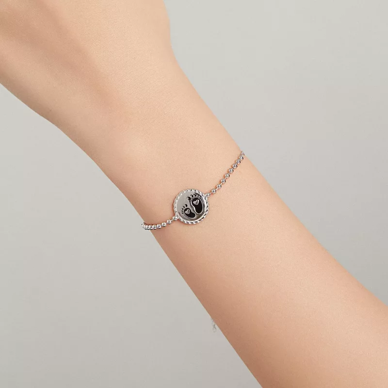 (afbeelding voor) Pandora Style voetafdruk Sliding Armband - SCB209 - Bekijken 8
