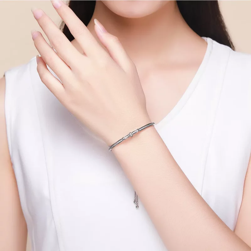 (afbeelding voor) Pandora Style Zoete boog Bangle - SCB108 - Bekijken 2