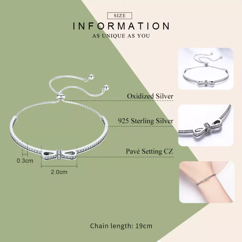 (afbeelding voor) Pandora Style Zoete boog Bangle - SCB108 - Bekijken 5