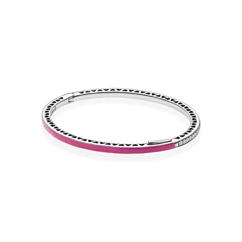 (afbeelding voor) Cerise Radiant Hearts Of Pandora Bangle - 590537En69