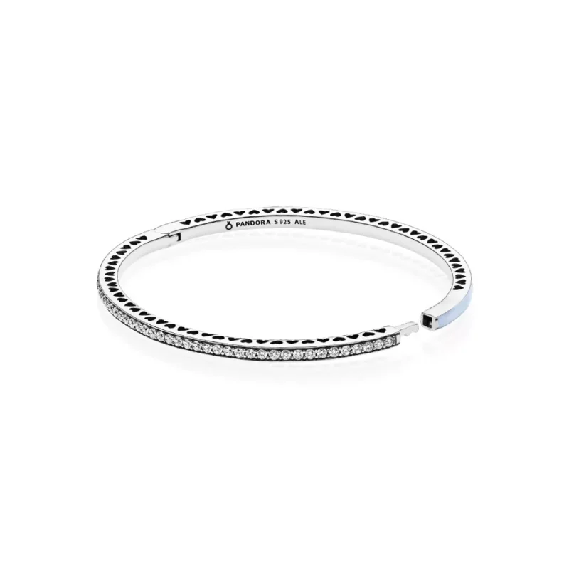 (afbeelding voor) Light Blue Radiant Hearts Of Pandora Bangle - 590537En131 - Bekijken 2