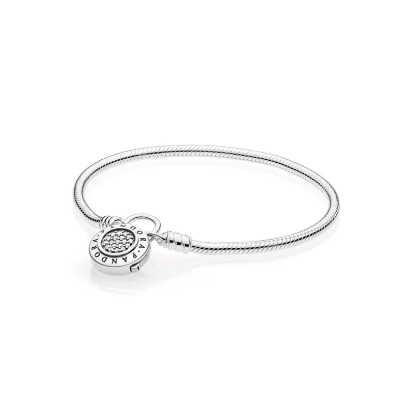 (afbeelding voor) Moments, Pandora Signature Padlock Armband 597092CZ