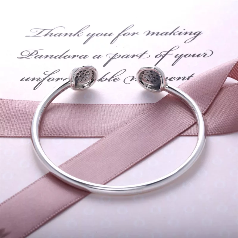 (afbeelding voor) Open Bangle Met Pandora Gravure 590528CZ - Bekijken 3