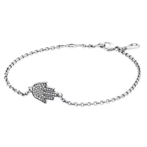 (afbeelding voor) PANDORA HaMSa Hand Silver Armband With Cubic Zirconia - 590505CZ