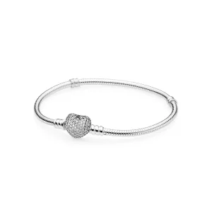 (afbeelding voor) Pandora Moments Armband Met Hartsluiting En Steentjes 590727CZ