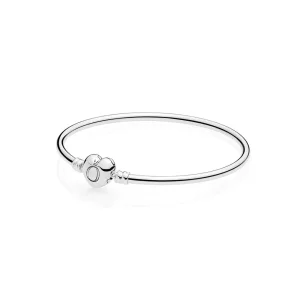(afbeelding voor) PANDORA Moments- Zilveren Bangle Met Hartensluiting