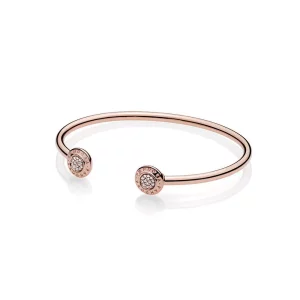 Pandora Rose Signature Open Bangle 580528CZ (afbeelding voor) Pandora Rose Signature Open Bangle 580528CZ