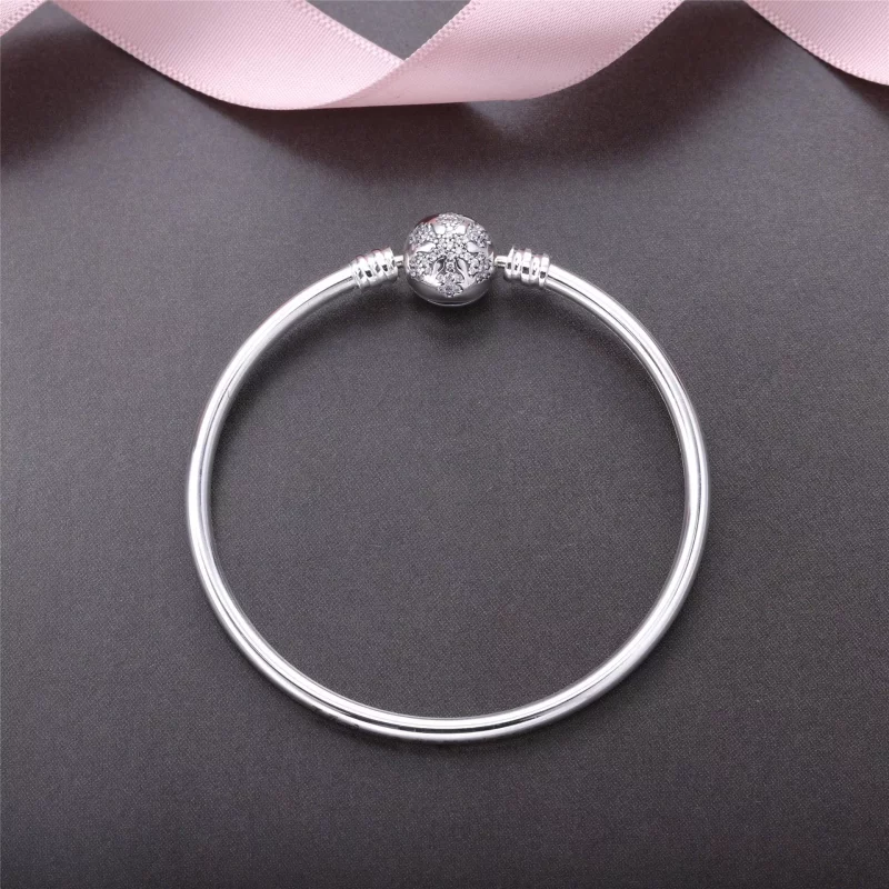 (afbeelding voor) PANDORA Unique Snowflake Moments Silver Bangle - 590740CZ - Bekijken 2