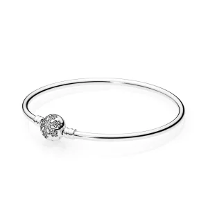 PANDORA Unique Snowflake Moments Silver Bangle - 590740CZ (afbeelding voor) PANDORA Unique Snowflake Moments Silver Bangle - 590740CZ