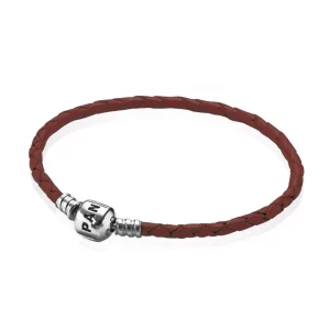 (afbeelding voor) Pandora Zilveren Bruin Enkel Leer Armband 590705Crd-M