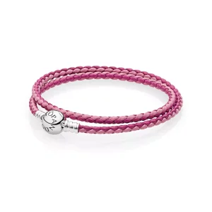 Pandora Zilveren Gemengd Dubbele Lederen Armband 590747Cpmx-D (afbeelding voor) Pandora Zilveren Gemengd Dubbele Lederen Armband 590747Cpmx-D