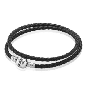 (afbeelding voor) Pandora Zilveren Moments Gemengd Dubbele Lederen Armband 590705Cbk-D