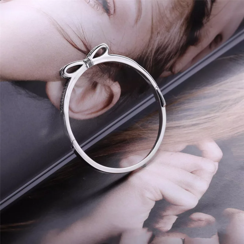 (afbeelding voor) Pandora Zilveren Sprankelende Boog Bangle 590536CZ - Bekijken 2