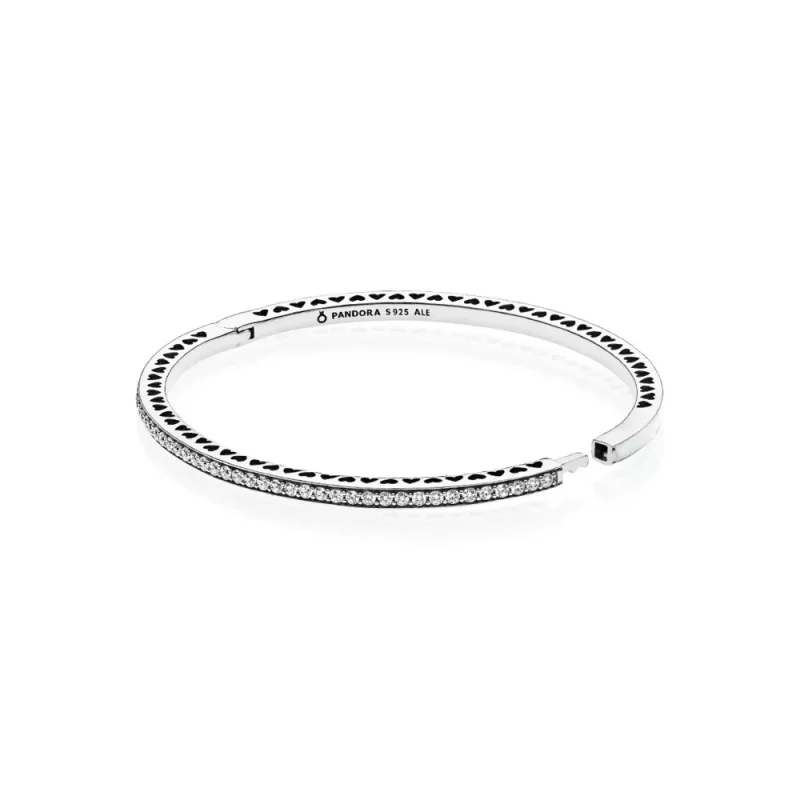 (afbeelding voor) Pandora Zilveren Stralende Harten Bangle 590537En23 - Bekijken 2