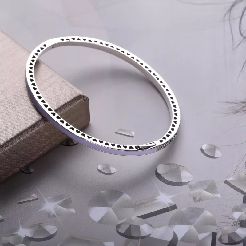 (afbeelding voor) Pandora Zilveren Stralende Harten Bangle 590537En66 - Bekijken 3