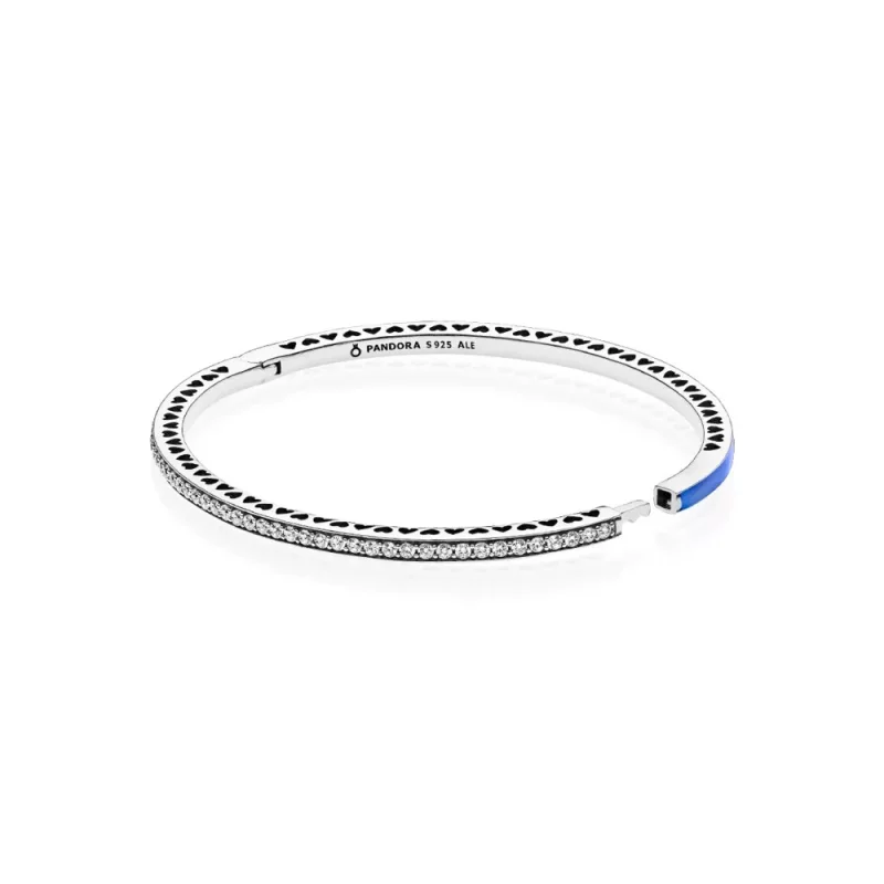 (afbeelding voor) Pandora Zilveren Stralende Harten Bangle 590537En82 - Bekijken 2