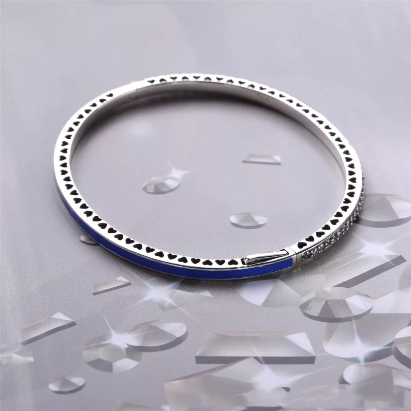 (afbeelding voor) Pandora Zilveren Stralende Harten Bangle 590537En82 - Bekijken 3