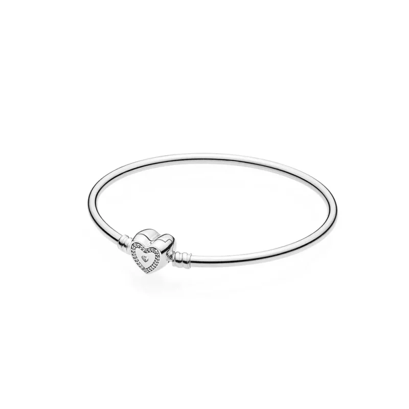 (afbeelding voor) Pandora Zilveren Wishful Heart Bangle 590729CZ