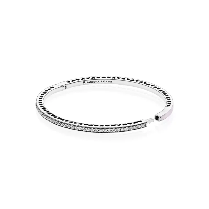 (afbeelding voor) Pink Radiant Hearts Of Pandora Bangle - 590537En68 - Bekijken 2