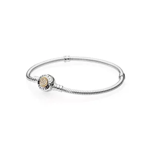 (afbeelding voor) Zilver & Gouden Pandora Moments Armband 590741CZ
