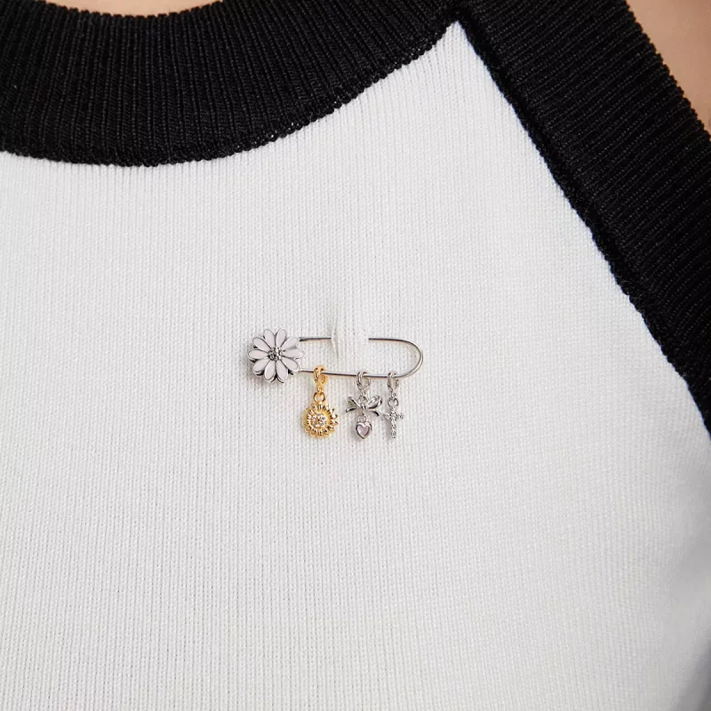 (afbeelding voor) Pandora Style Kleine Madeliefje Broche - BSX004 - Bekijken 10