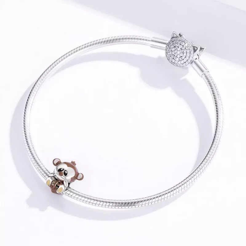 (afbeelding voor) Pandora Style Aap Bedel - BSC125 - Bekijken 3
