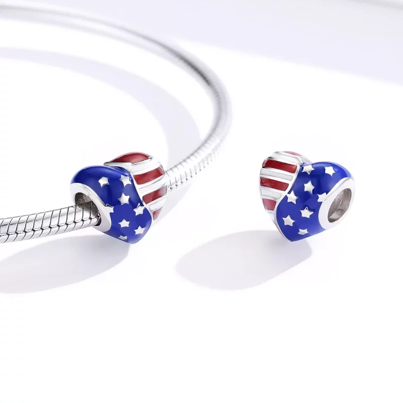 (afbeelding voor) Pandora Style Amerikaanse vlag Bedel - BSC281 - Bekijken 3